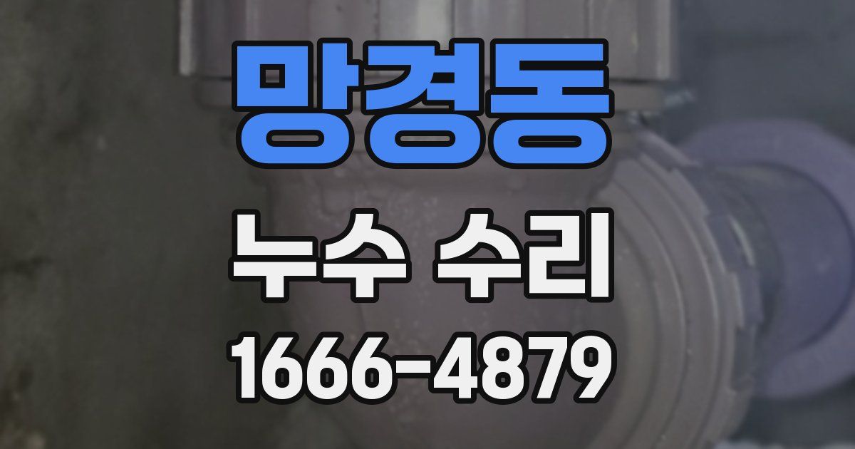 망경동 누수 수리