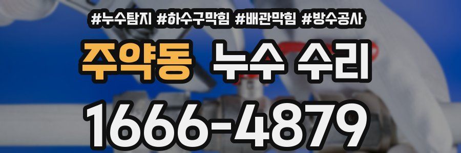 주약동 누수 수리