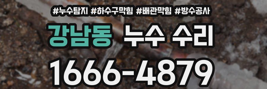 강남동 누수 수리