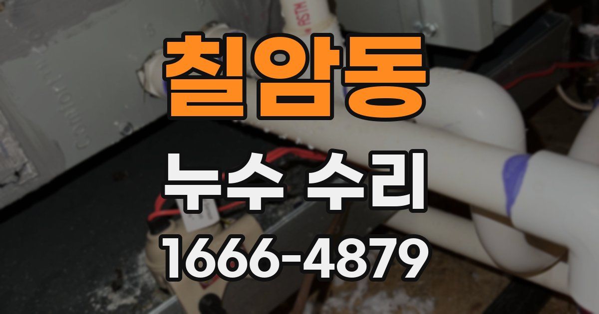 칠암동 누수 수리