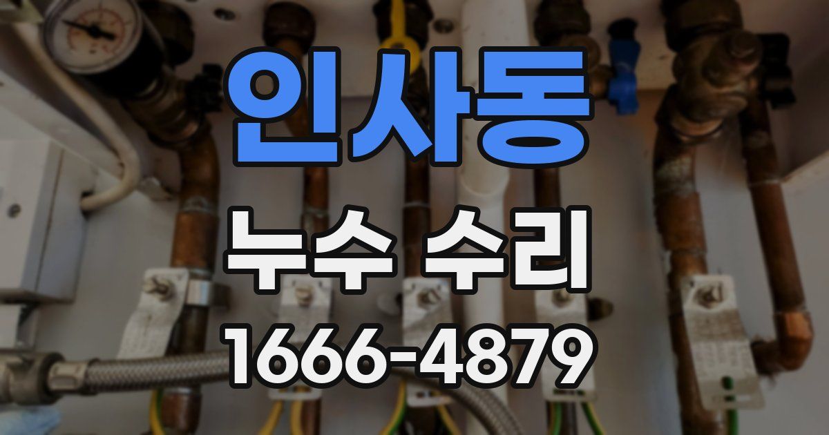 인사동 누수 수리