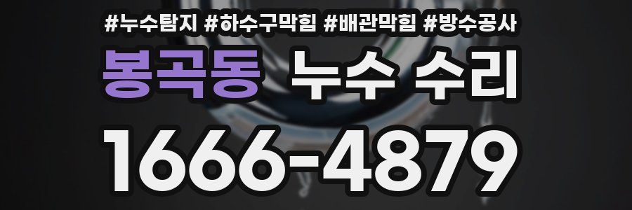 봉곡동 누수 수리