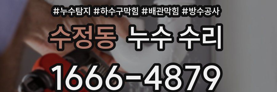 수정동 누수 수리