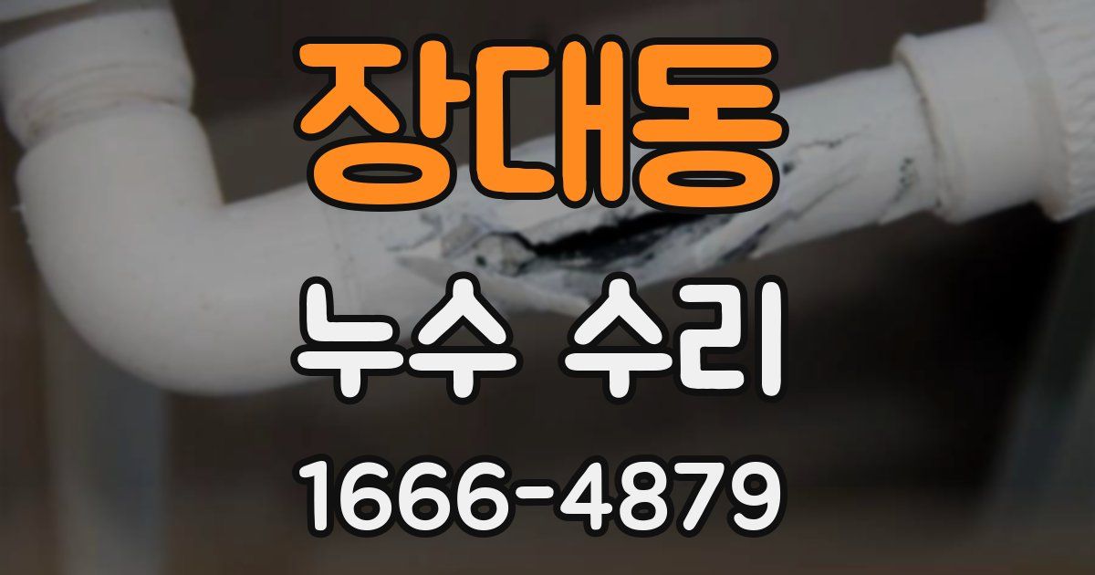 장대동 누수 수리