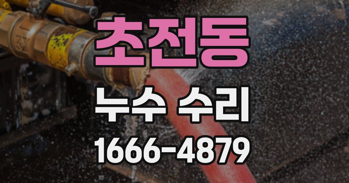초전동 누수 수리