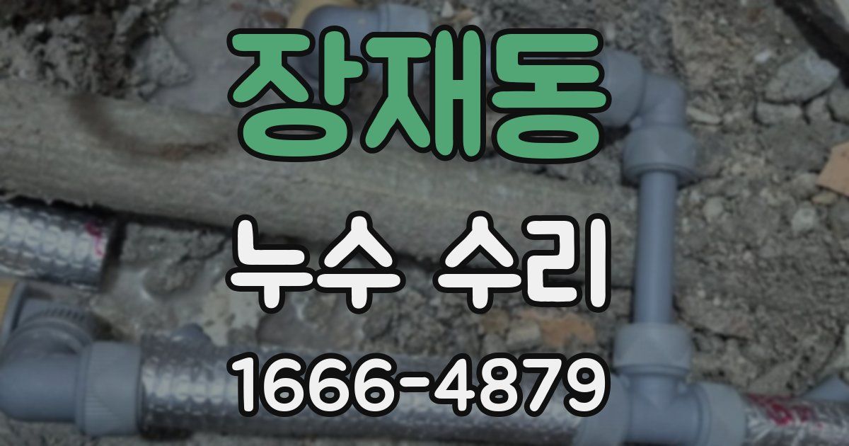 장재동 누수 수리