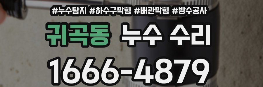 귀곡동 누수 수리