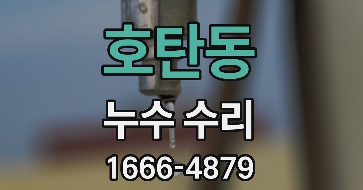 호탄동 누수 수리
