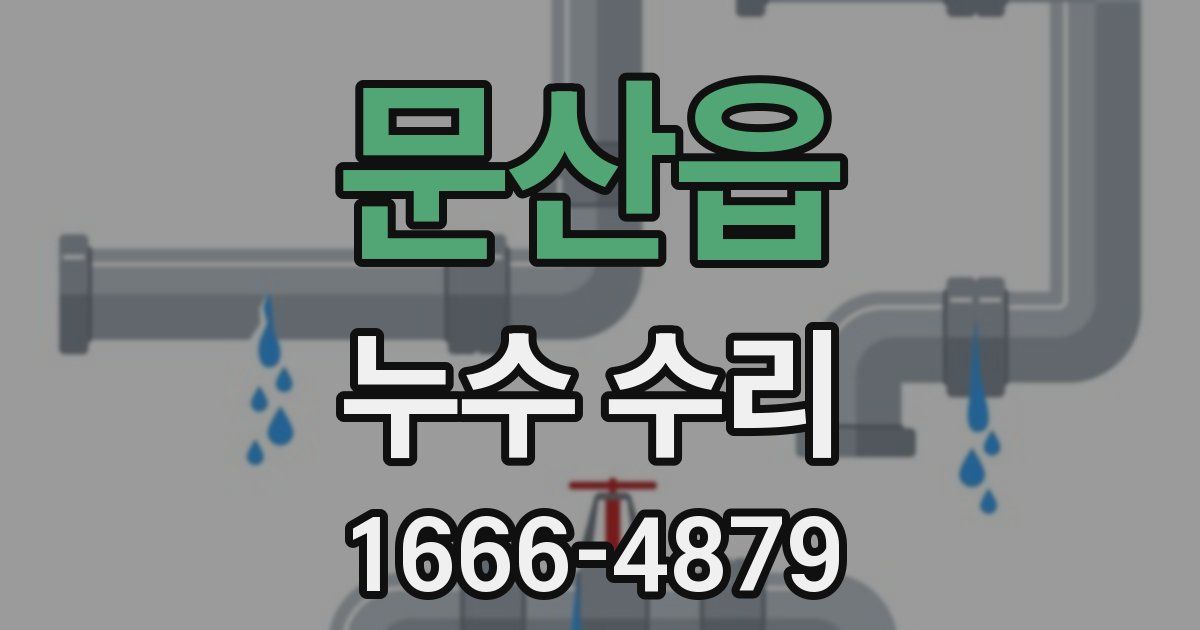 문산읍 누수 수리