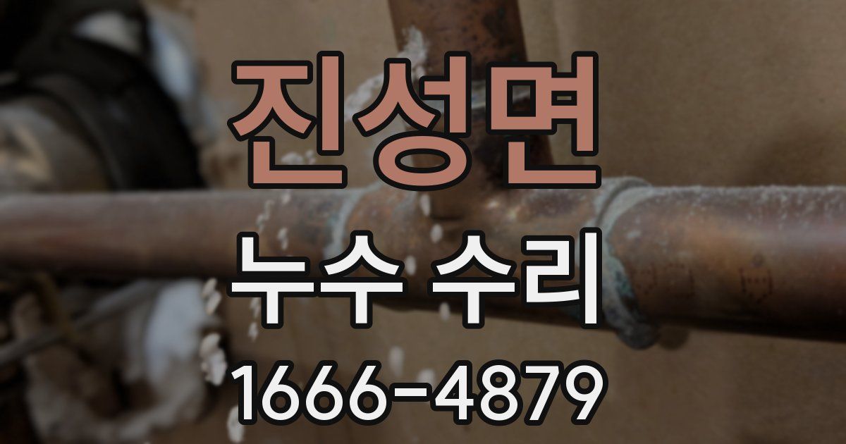 진성면 누수 수리