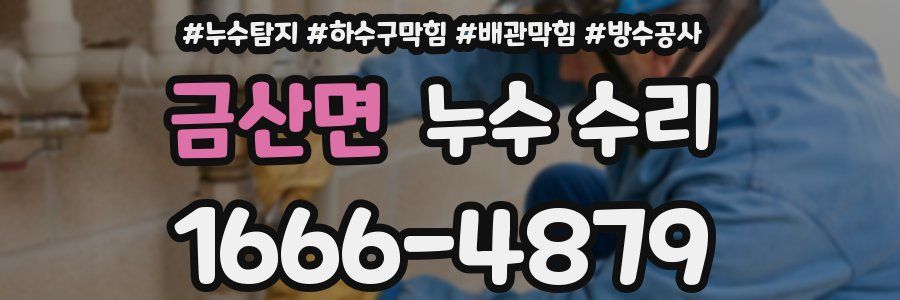 금산면 누수 수리