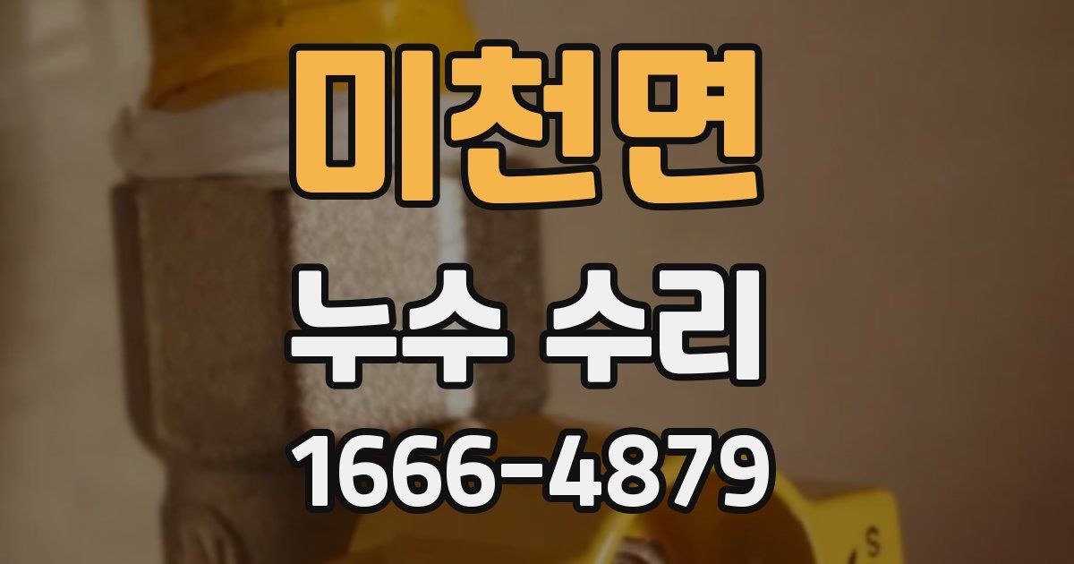 미천면 누수 수리