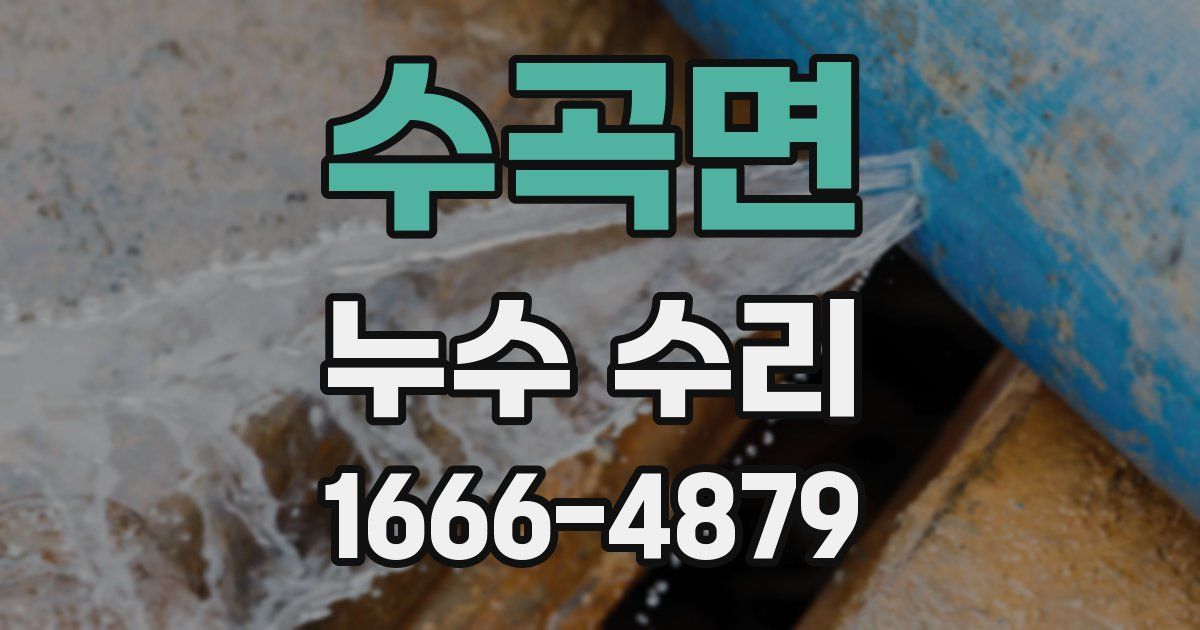 수곡면 누수 수리