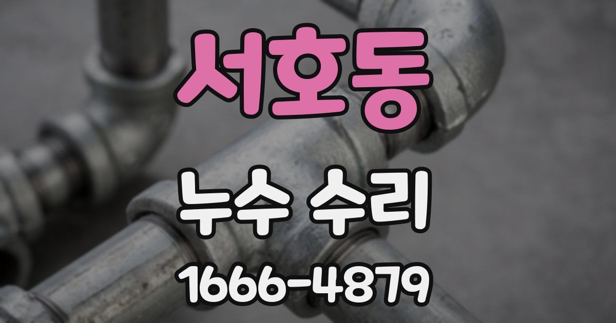 서호동 누수 수리