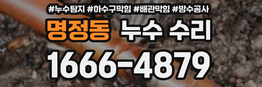 명정동 누수 수리