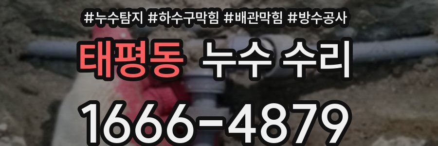 태평동 누수 수리