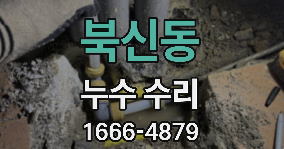 북신동 누수 수리