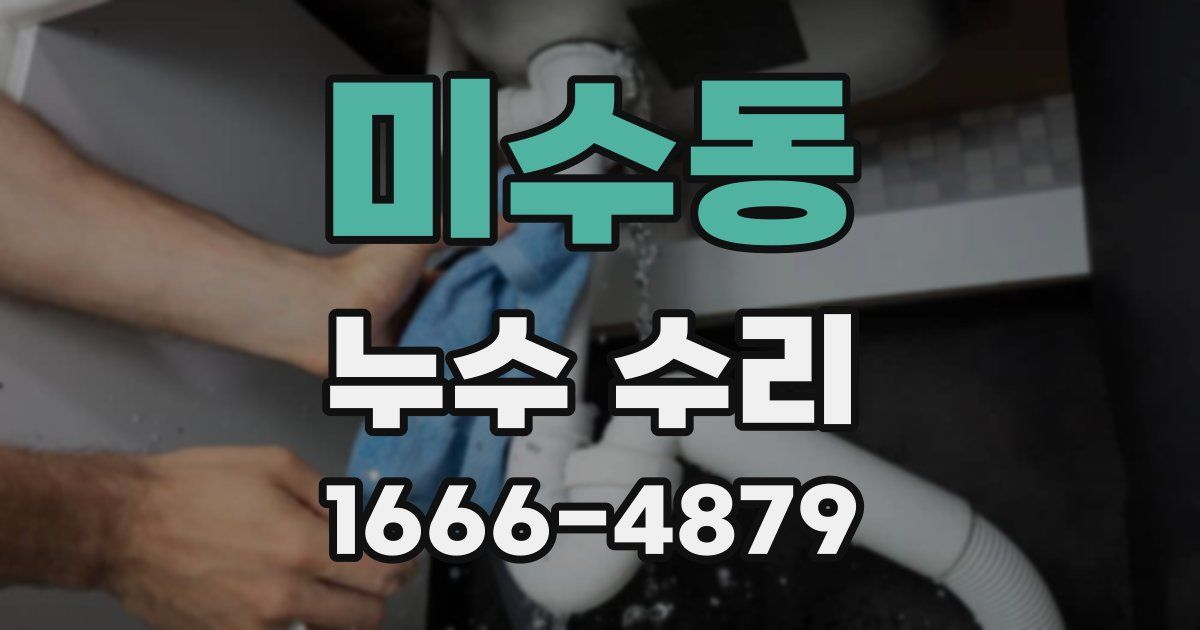 미수동 누수 수리