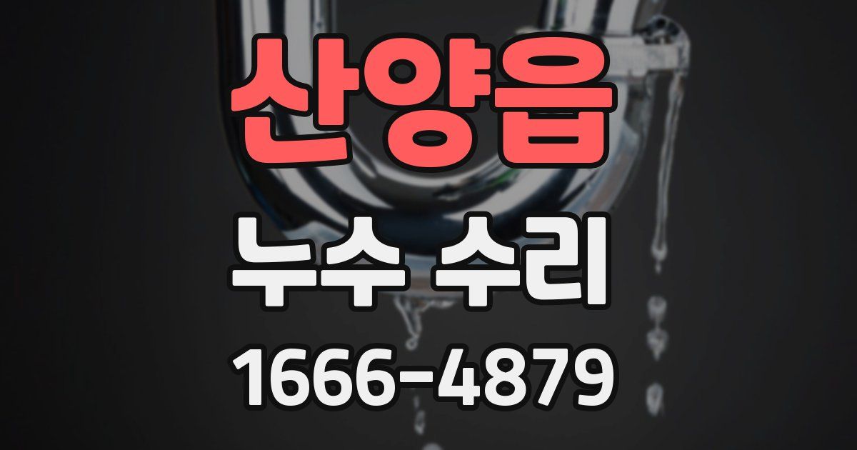 산양읍 누수 수리