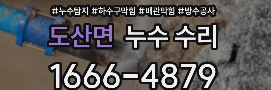 도산면 누수 수리