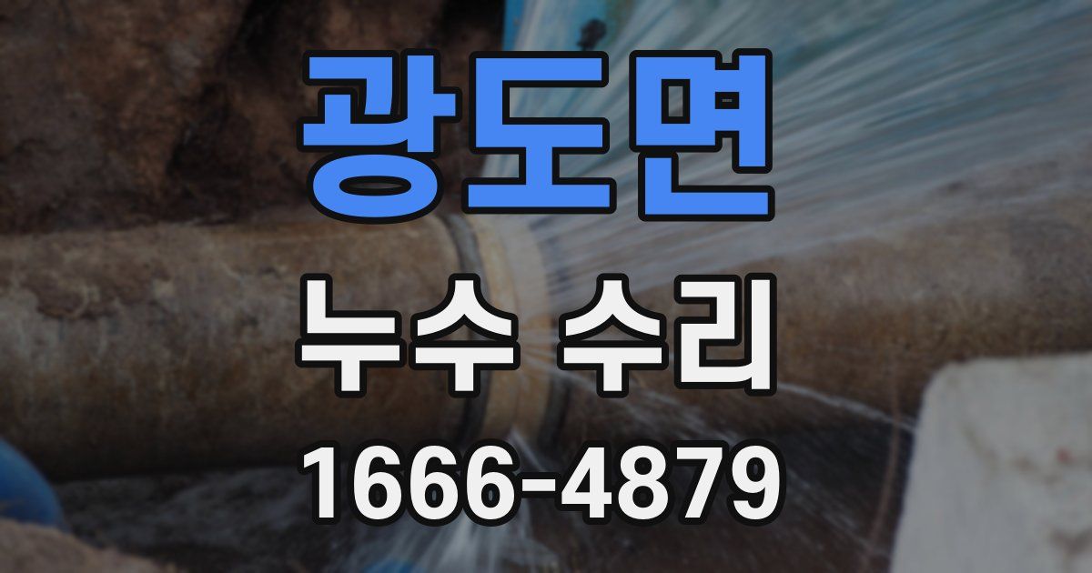 광도면 누수 수리