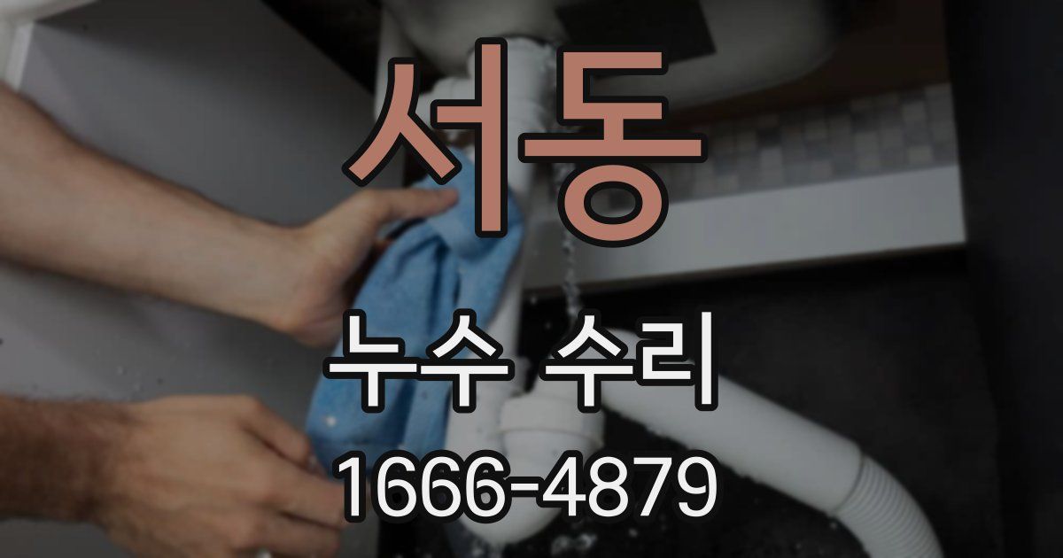 서동 누수 수리