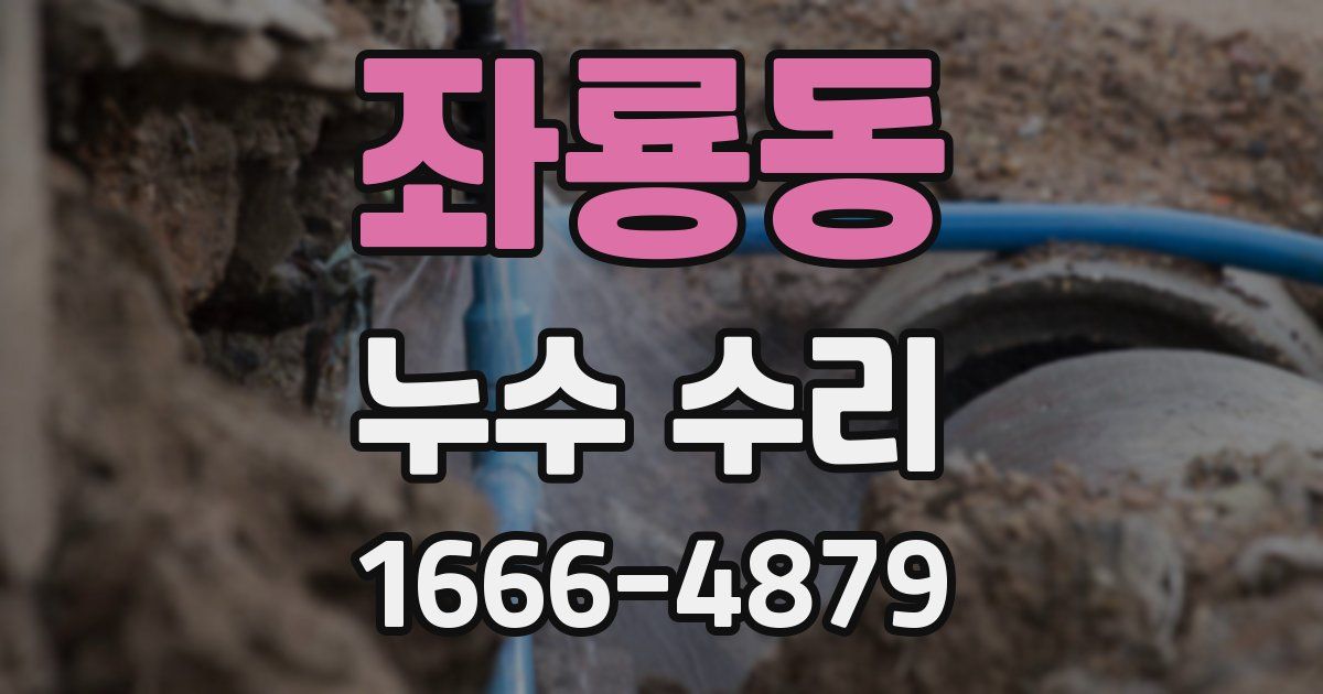 좌룡동 누수 수리