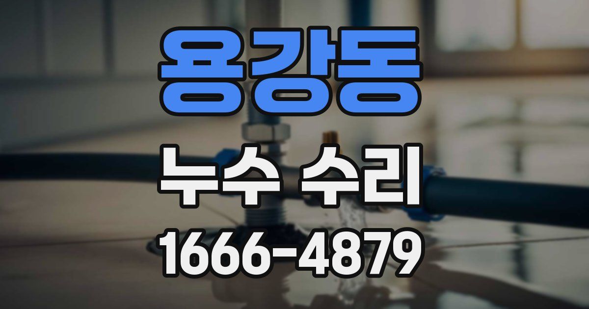 용강동 누수 수리
