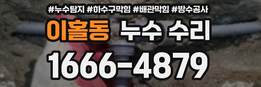 이홀동 누수 수리