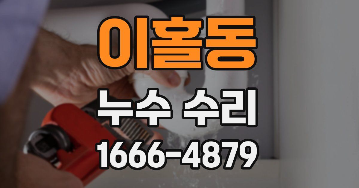 이홀동 누수 수리
