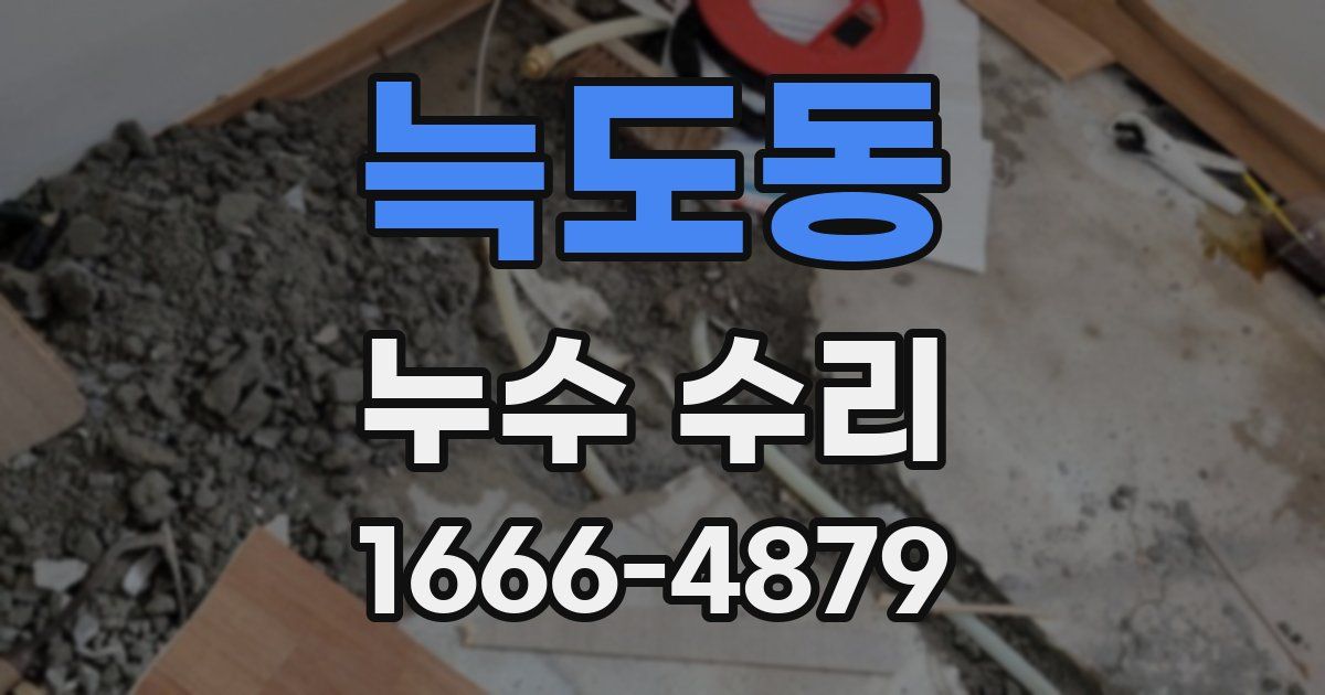 늑도동 누수 수리