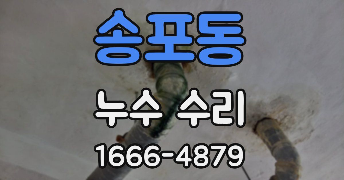 송포동 누수 수리