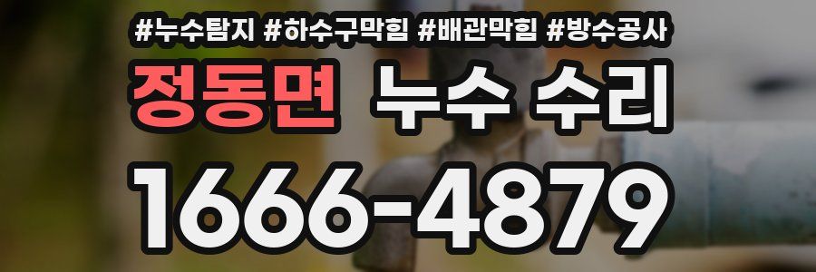 정동면 누수 수리