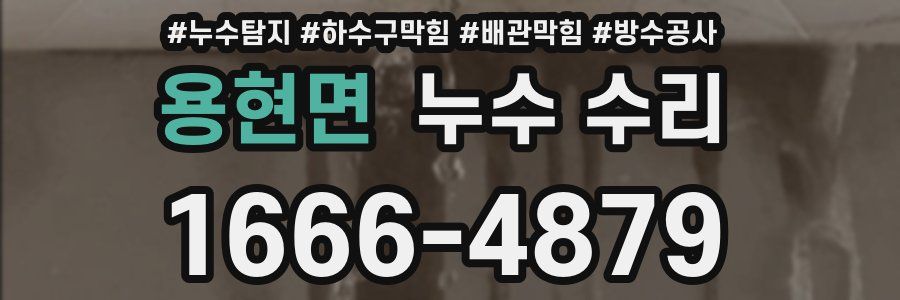 용현면 누수 수리