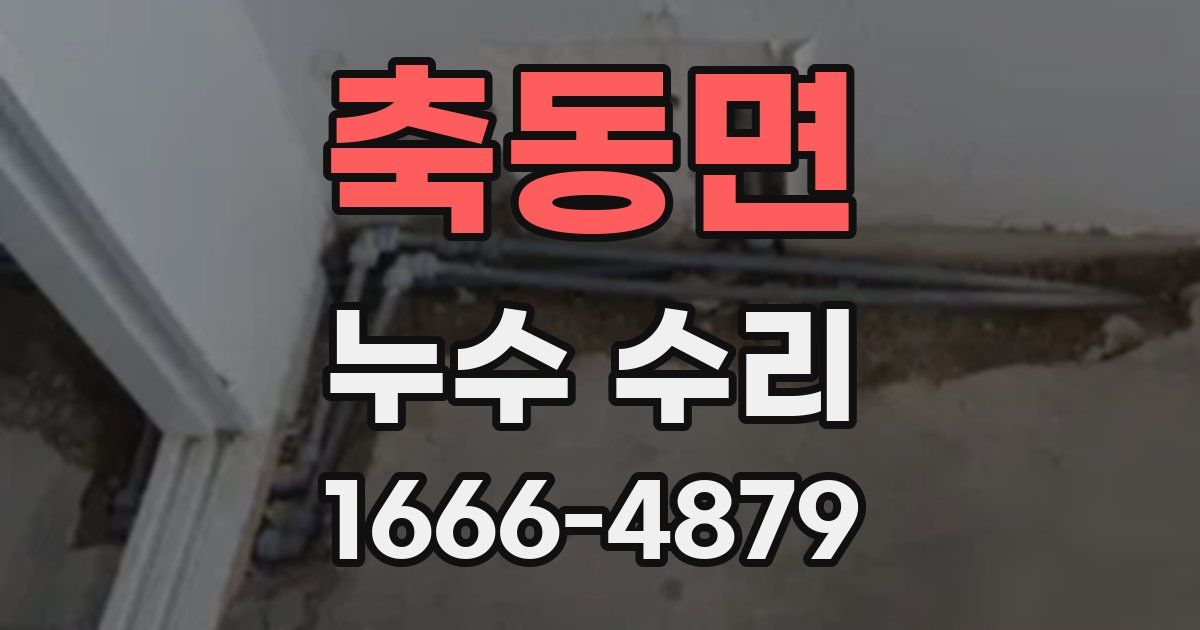 축동면 누수 수리