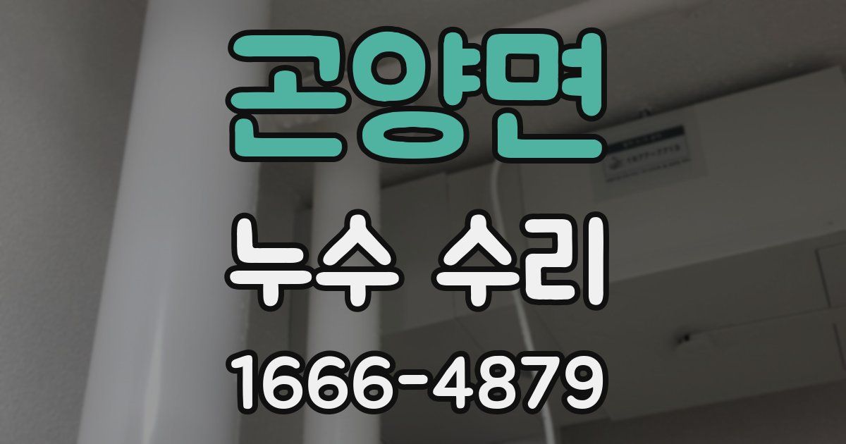 곤양면 누수 수리