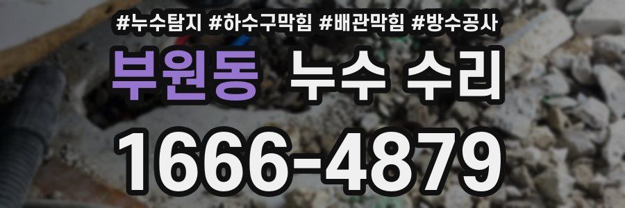 부원동 누수 수리