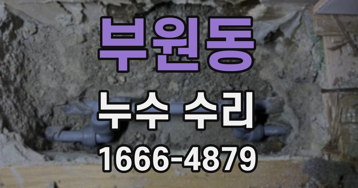 부원동 누수 수리