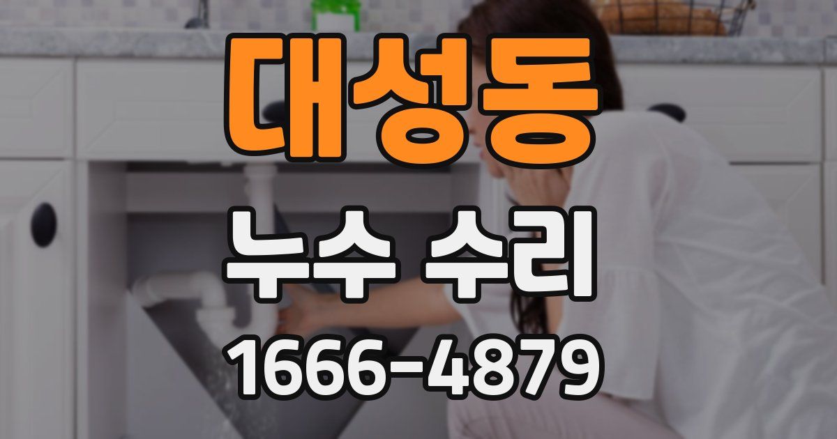 대성동 누수 수리