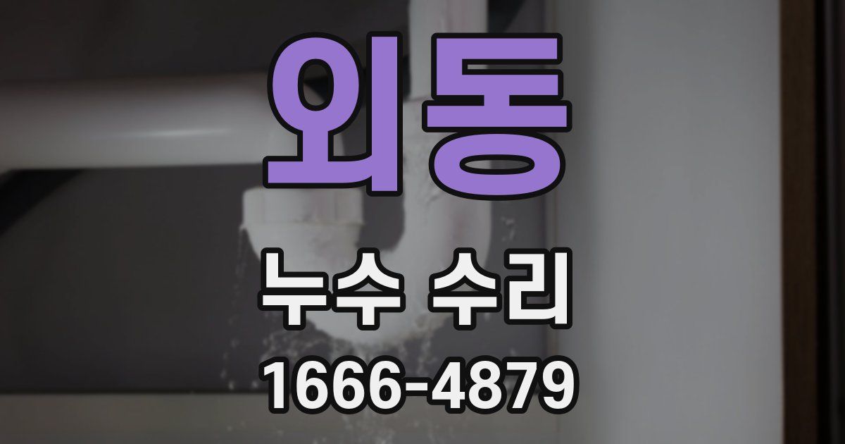 외동 누수 수리