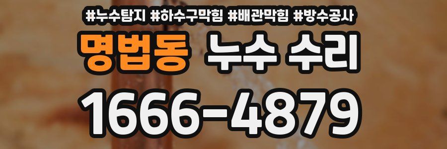 명법동 누수 수리