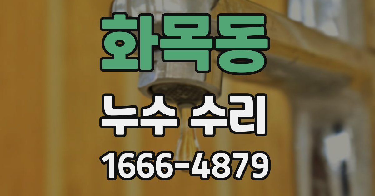 화목동 누수 수리