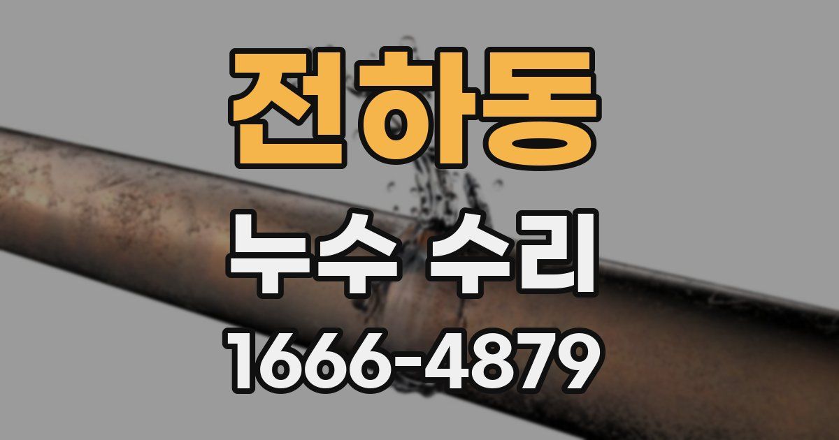 전하동 누수 수리