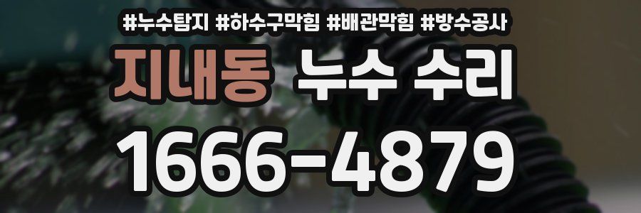 지내동 누수 수리