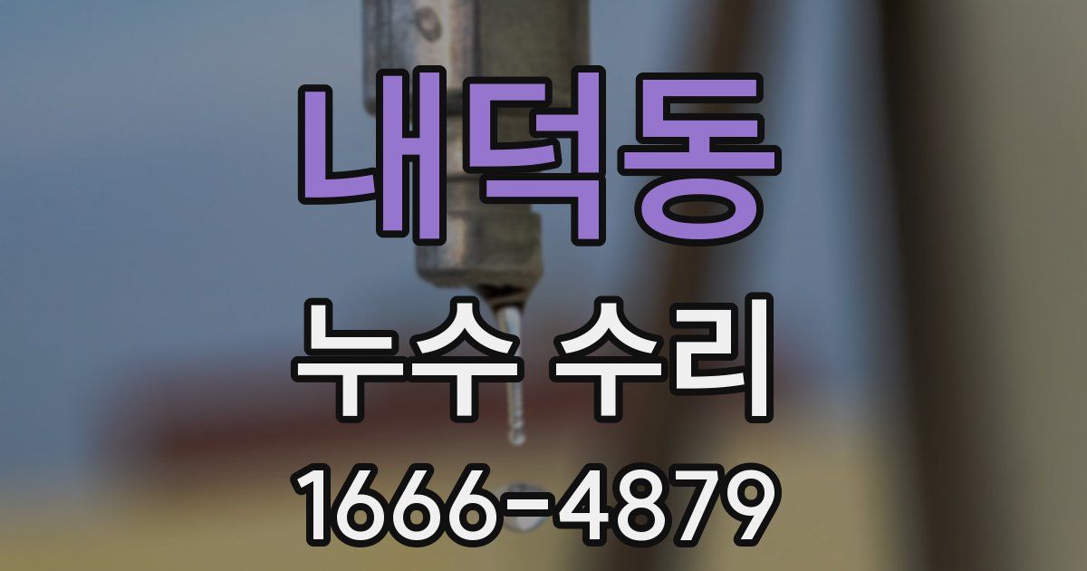 내덕동 누수 수리