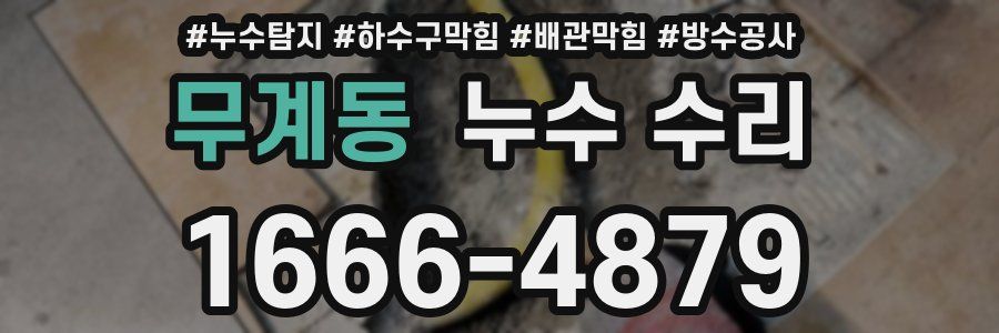 무계동 누수 수리