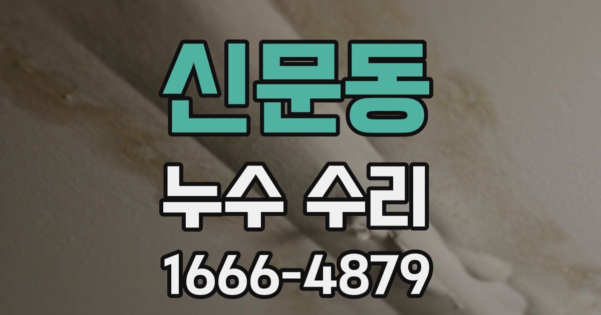 신문동 누수 수리