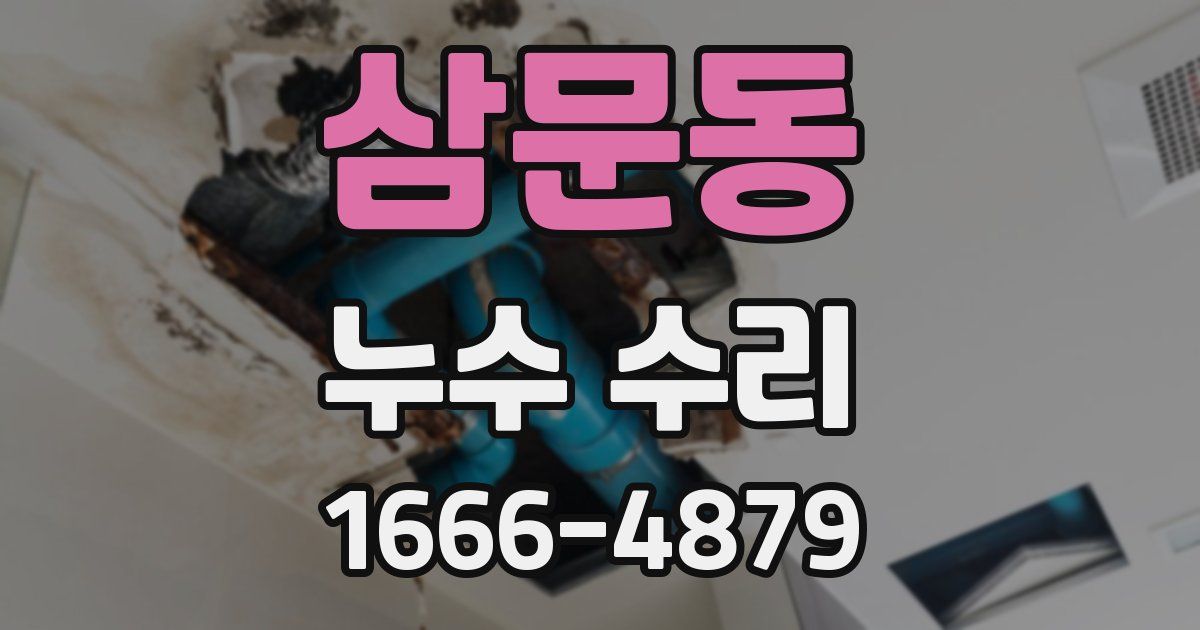 삼문동 누수 수리