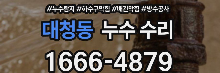 대청동 누수 수리