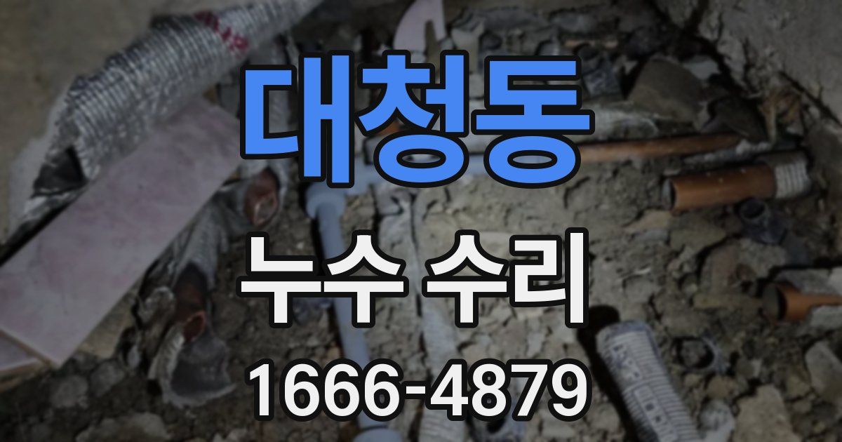 대청동 누수 수리